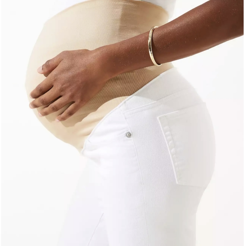 Loft Maternity White Jean